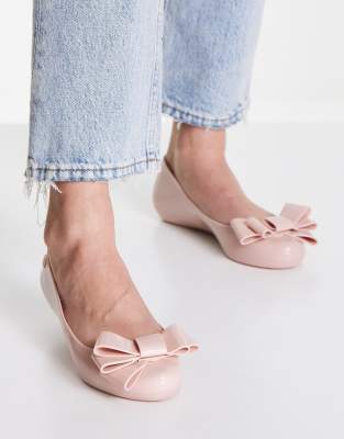 Pink Jelly Shoes Asos Zaxy Pop Bow Jelly Shoes In Light Pink ModeSens