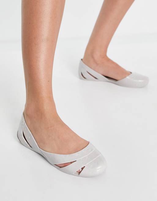 ivory flat pumps