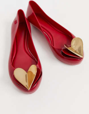 red flat shoes