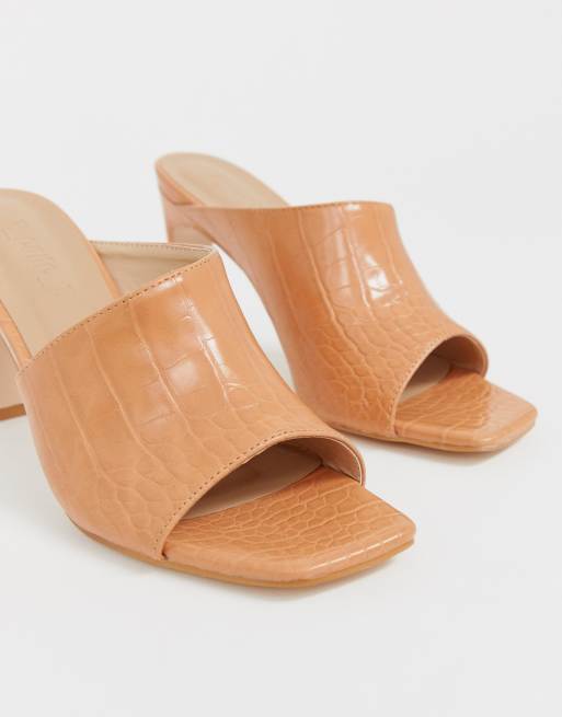 Z_Code_Z – Amaka – Exklusive, vegane Mules mit Absatz und Kroko-Muster, 3 von 4