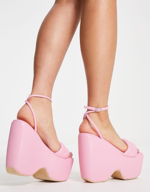 Z_Code_Z Amalia chunky wedge sandals in pink , 2 of 4