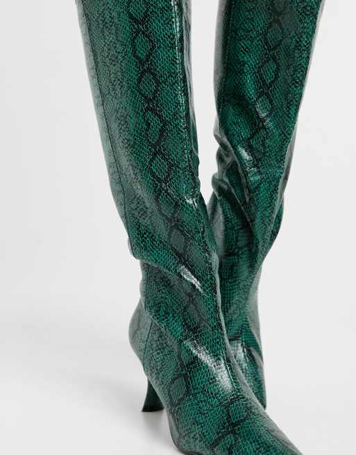 Green snake 2025 skin boots