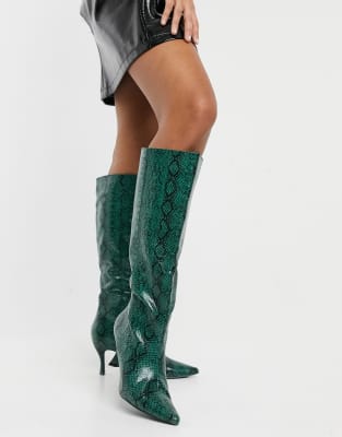 green vegan boots