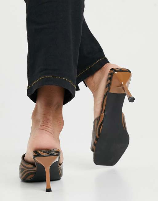 vegan heeled mules