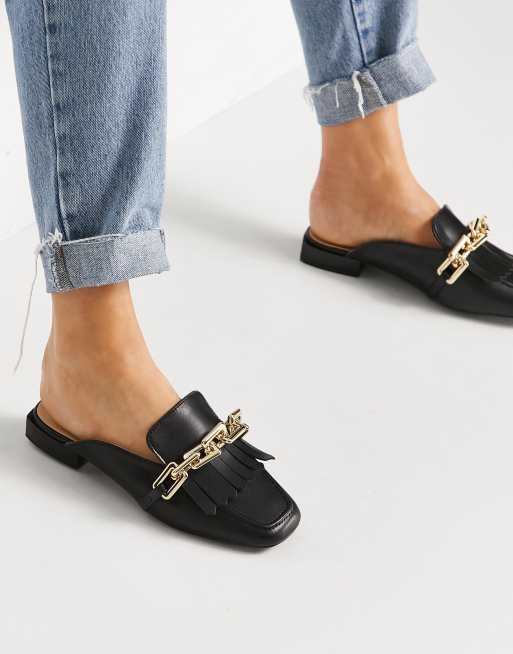 Z_Code_Z Exclusive Avan flat shoes with chain detail in black - BLACK, 4 of 4