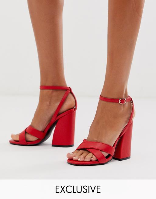 Red best sale sandals asos