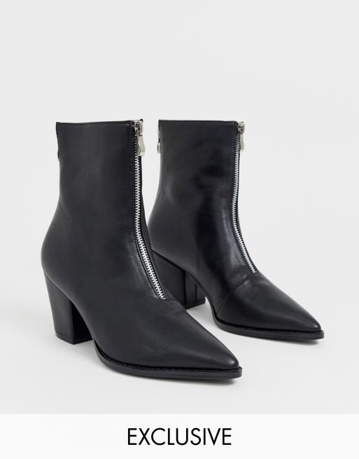 z_code_z exclusive nora vegan chunky chelsea boots in black croc
