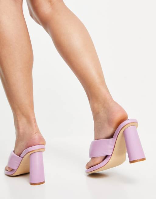 Z Code Z Exclusive Penelope block heel mules in lilac PURPLE