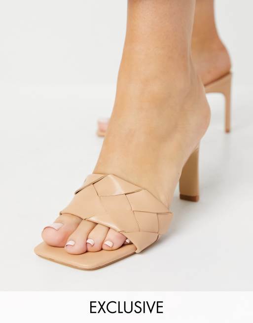 Z_Code_Z – Exclusive Rae – Mules mit geflochtenem Design in Beige - BEIGE