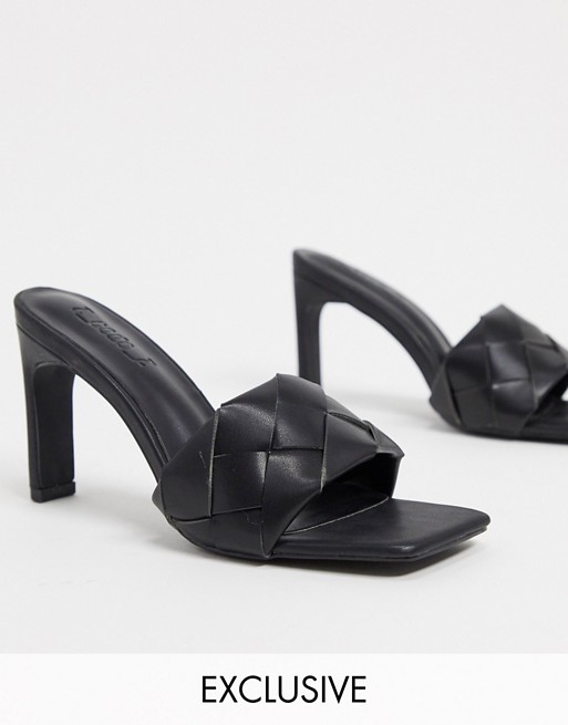 Z_Code_Z Exclusive Rae plaited heeled mules in black - BLACK