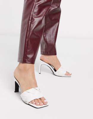 vegan heeled mules