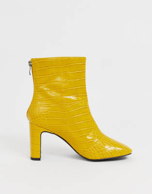 yellow croc boots