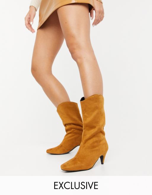 z_code_z exclusive nora vegan chunky chelsea boots in black croc