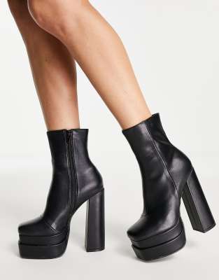 vegan black platform boots