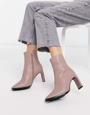 dusty pink ankle boots