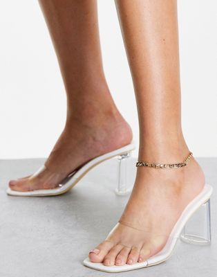 Z_Code_Z Tea heeled sandals in white and clear - WHITE