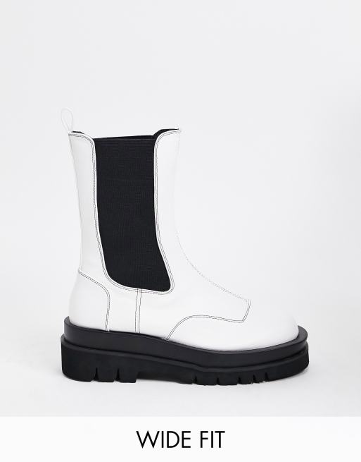 z_code_z exclusive nora vegan chunky chelsea boots in black croc