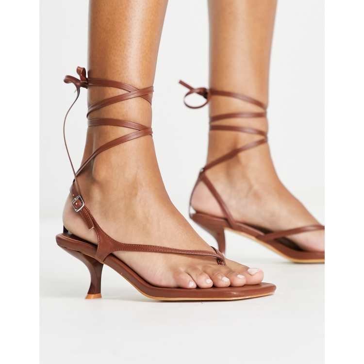 Chocolate brown hotsell strappy heels