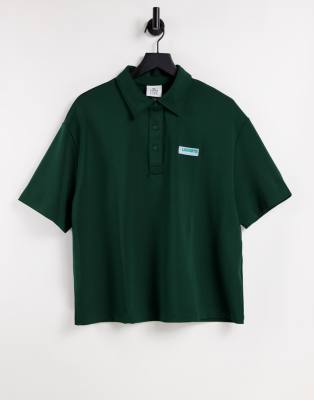 Зеленая футболка-поло в стиле oversized с логотипом -Зеленый цвет Lacoste 104599250