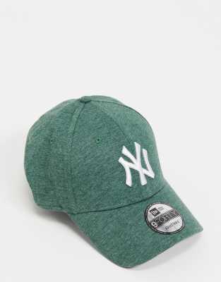 фото Зеленая меланжевая бейсболка из трикотажа new era 9forty ny yankees-зеленый цвет