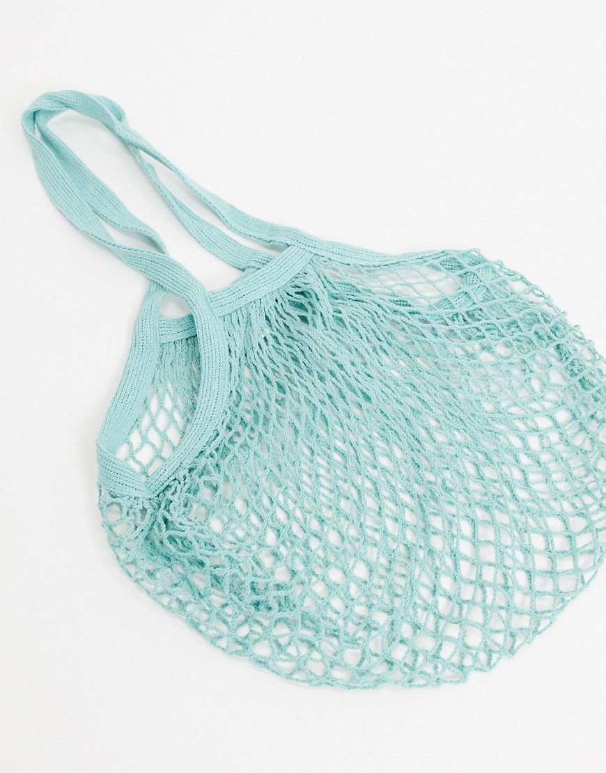 фото Зеленая сетчатая сумка-шоппер sass & belle-зеленый