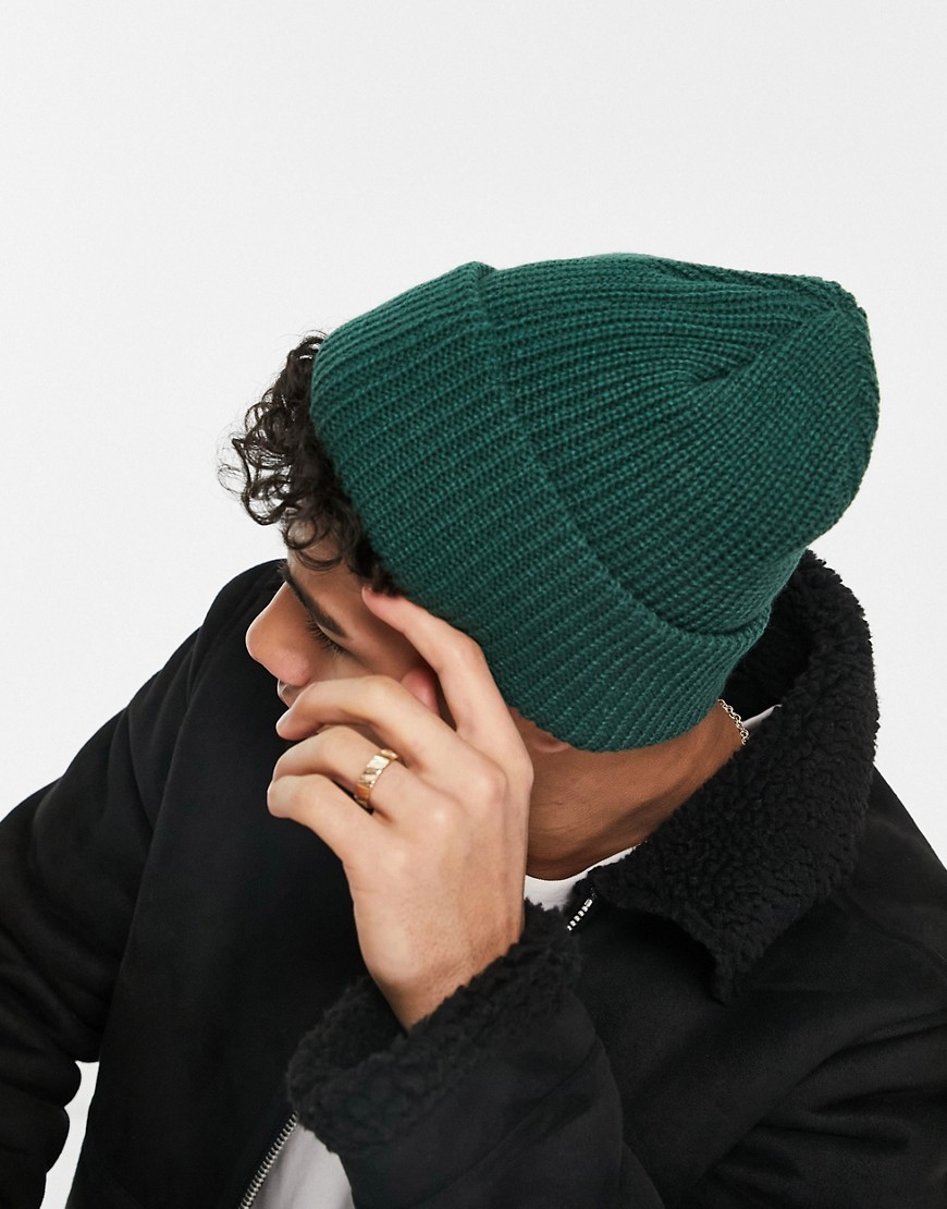 фото Зеленая шапка бини крупной вязки only & sons-зеленый цвет