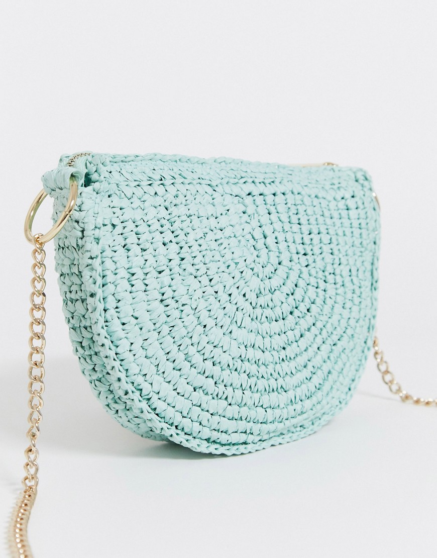 Зеленая соломенная сумка в форме полумесяца & Other Stories-Зеленый