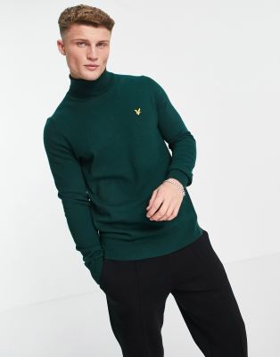 фото Зеленая водолазка lyle & scott-зеленый