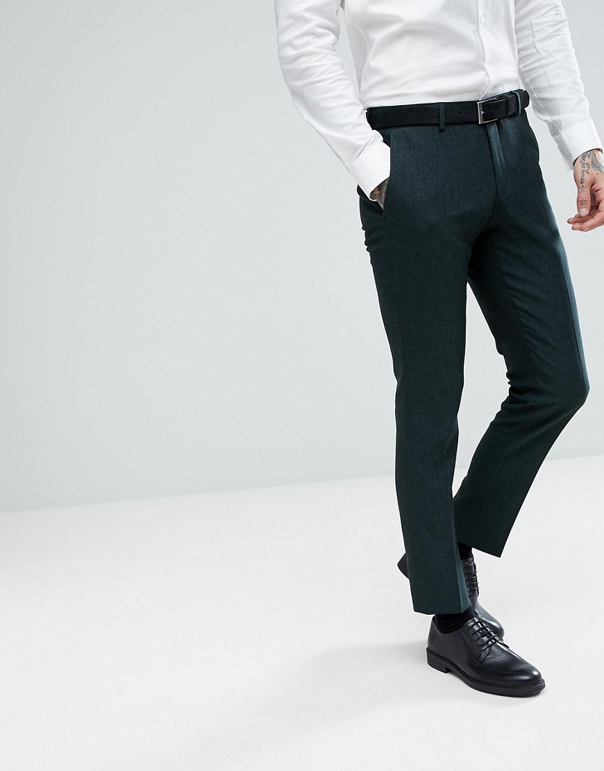 фото Зеленые брюки зауженного кроя selected homme-зеленый