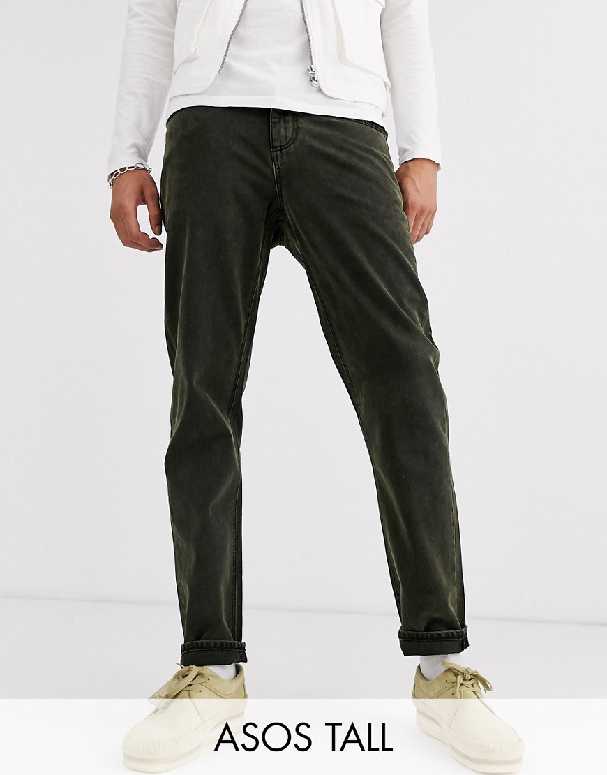 фото Зеленые классические джинсы asos design tall-зеленый