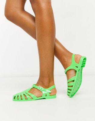 фото Зеленые сандалии из гибкого пластика london rebel-зеленый