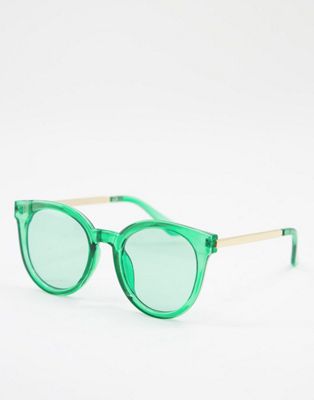 фото Зеленые солнцезащитные очки с круглыми линзами aj morgan-зеленый цвет