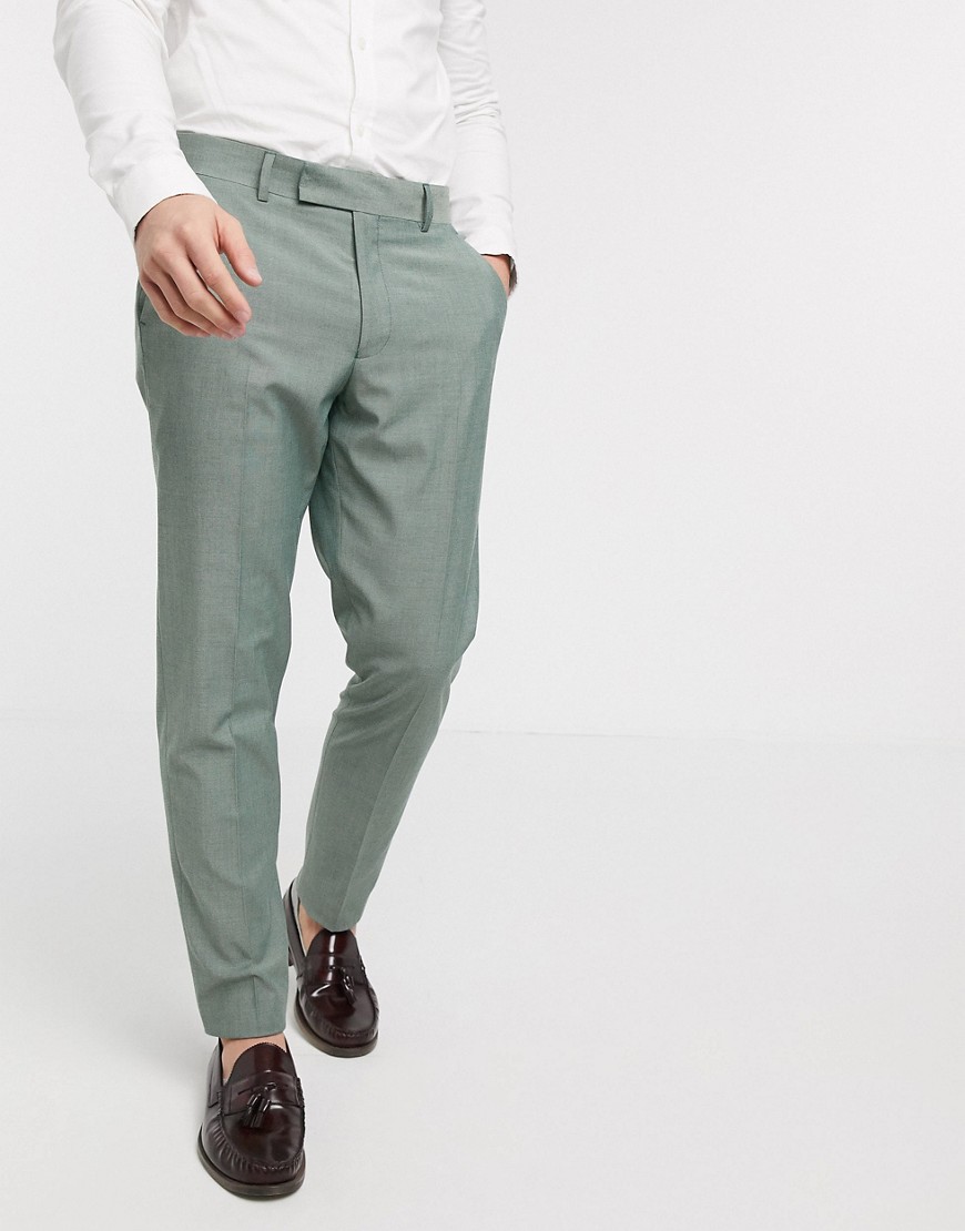 Зеленые узкие брюки ASOS DESIGN wedding-Зеленый цвет