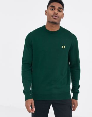 фото Зеленый джемпер из мериносовой шерсти fred perry