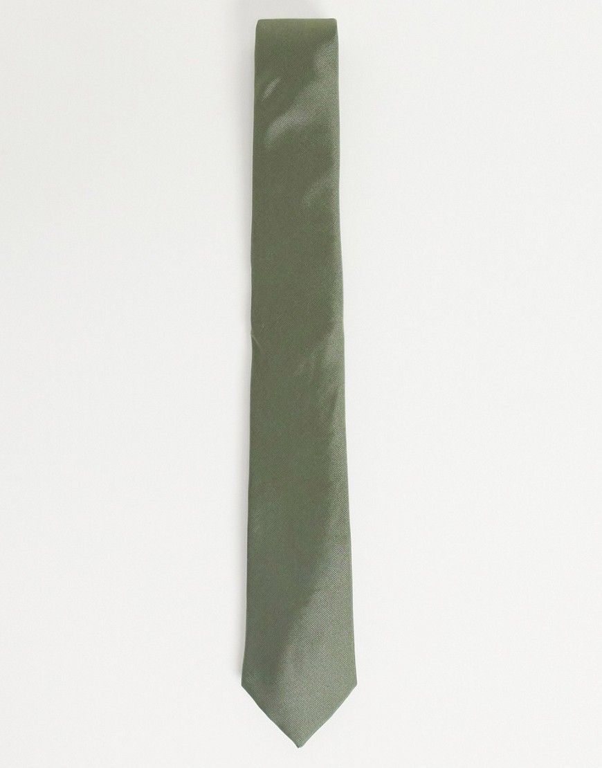фото Зеленый галстук из саржи river island-зеленый цвет
