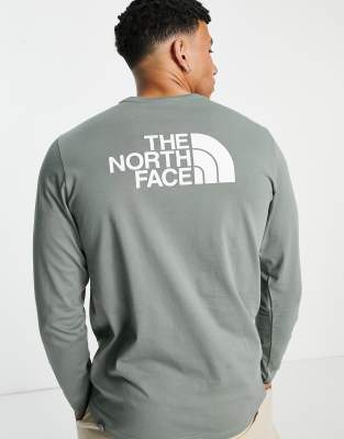 фото Зеленый лонгслив the north face easy-зеленый цвет