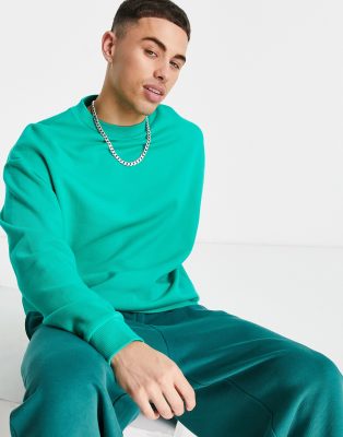 фото Зеленый oversize-свитшот asos design-зеленый цвет