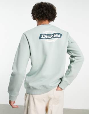 фото Зеленый свитшот с принтом на спине dickies ruston-зеленый цвет