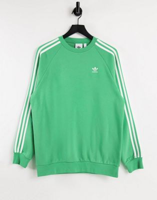 фото Зеленый свитшот с тремя полосками adidas originals adicolor-зеленый цвет