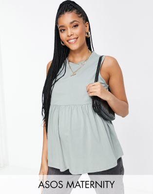 Зеленый свободный топ ASOS DESIGN Maternity-Зеленый цвет