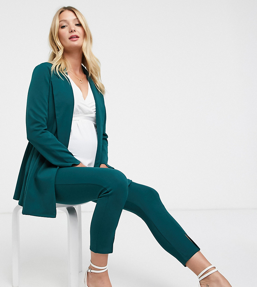 фото Зеленый трикотажный пиджак с запахом asos design maternity asos maternity