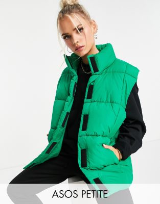 фото Зеленый жилет-пуховик asos design petite-зеленый цвет asos petite