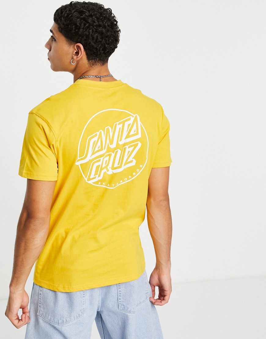 фото Желтая футболка с круглым принтом santa cruz-желтый