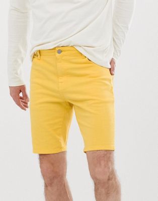 Желтые шорты мужские