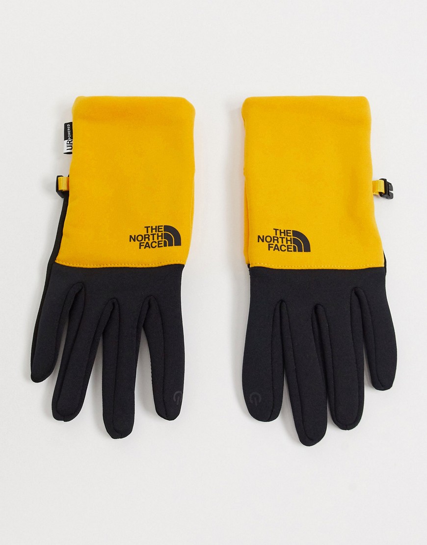 фото Желтые перчатки из переработанного полиэстера the north face etip-желтый