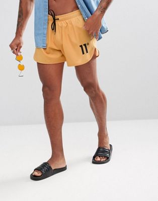 фото Желтые шорты для плавания с логотипом 11 degrees-желтый