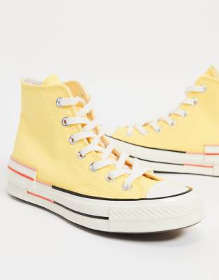 фото Желтые высокие кеды converse chuck 70-желтый