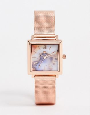 фото Женские часы цвета розового золота с сетчатым браслетом spirit-розовый