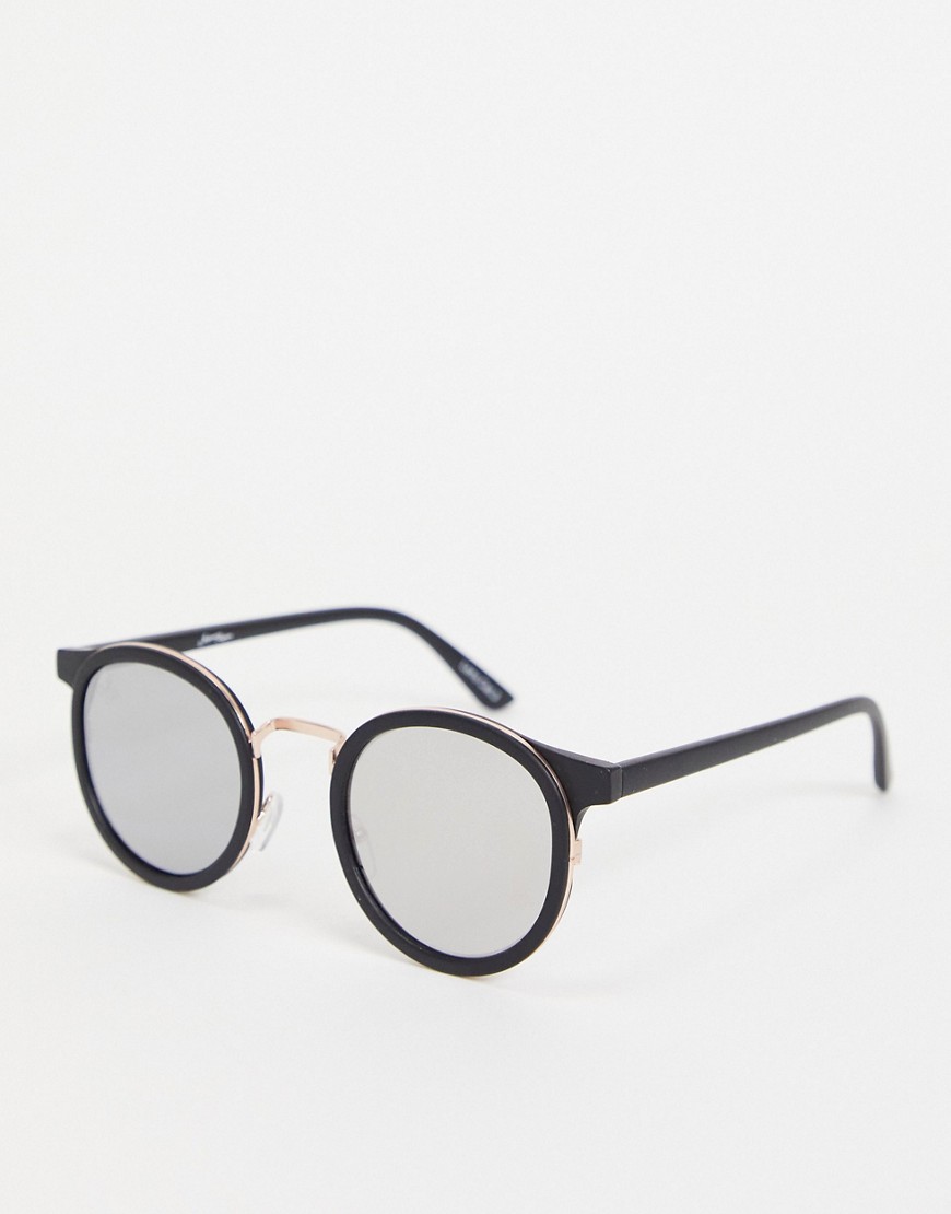 фото Женские круглые солнцезащитные очки в черной оправе jeepers peepers-черный