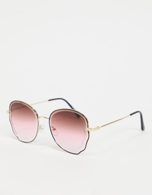 Женские круглые солнцезащитные очки в розовой оправе Jeepers Peepers | ASOS